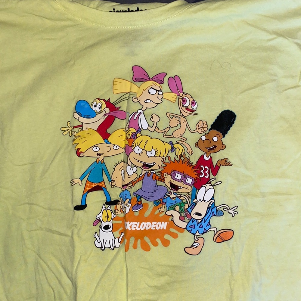 yellow nickelodeon tee